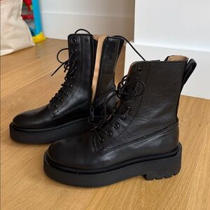 & Other Stories Black Lace Up Boots
